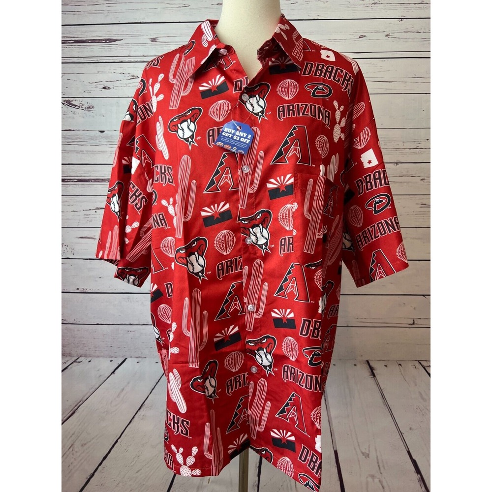 NWT Arizona Diamondbacks MLB XL Shirt D-Backs Tyson Extra Large Button front - Picture 6 of 8